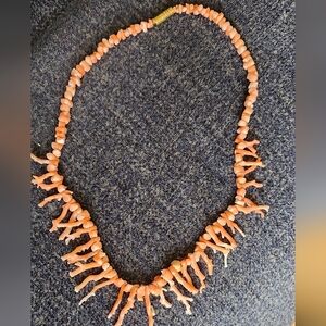 Vintage Coral Branch/nugget Angel Skin-Pink Delicate Coastal Resort Wear